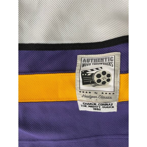 Charlie Conway Mighty Ducks #96 Headgear Classics Movie Authentic sz XL - Picture 4 of 5